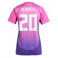 Camiseta Alemania Benjamin Henrichs #20 Visitante Equipación para mujer Eurocopa 2024 manga corta